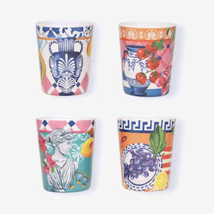 Drink Serve: Melamine Cup Set | Mediterranean Summer