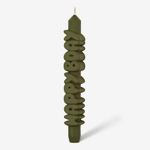 Happy Birthday 3D Taper Candle