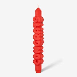 Congrats 3D Taper Candle