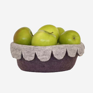 Sheepish Design: Scalloped Bowl | Lilac + Grey Marle