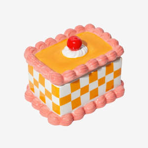 Ceramic Sculptural: Sweetie Storage Box Cake | Rectangle