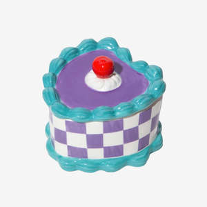 Ceramic Sculptural: Sweetie Storage Box Cake | Heart