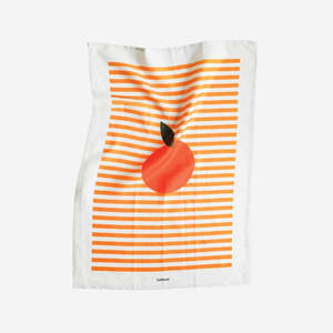 Drink Serve: Tea Towel | Orange Large Stripe