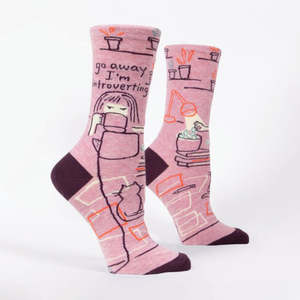 Womens Socks | Go Away, Introverting