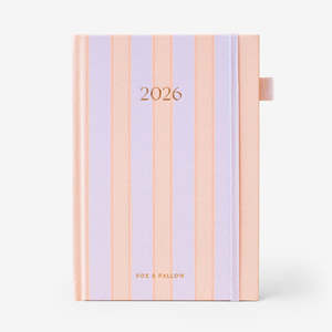 2026 A5 Academic Vertical Planner | Powder Stripe