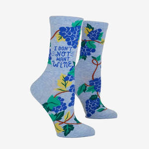 Womens Socks | Don't Not Want Wine