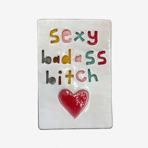 Large Wall Tile | Sexy Badass Bitch