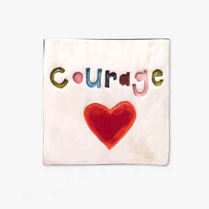 Square Word Tile | Courage