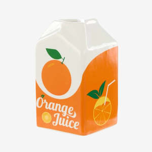 Decor: Lewis Ceramic Carton Vessel | Orange