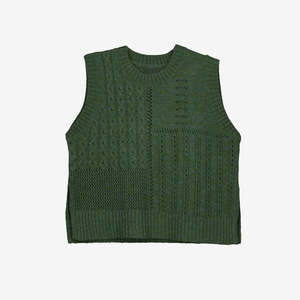 Clothes: Billie Cable Vest | Cypress Green