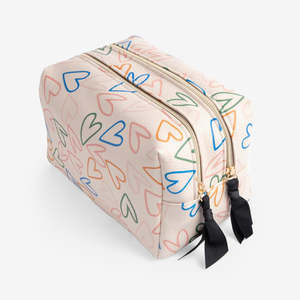 Her: Travel Wash Bag | Outline Hearts | Large