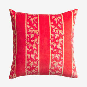 Decor: Agata Velvet Cushion | Vermillion