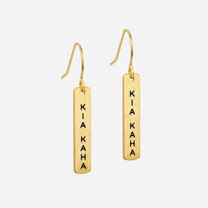 Wear: Te Reo Earrings | Kia kaha (Stay Strong)