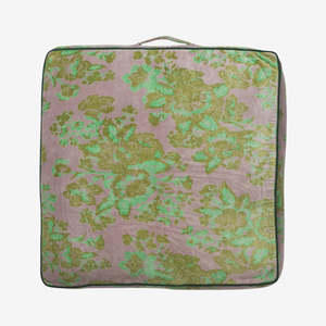 Hazel Velvet Floor Cushion | Mink Grey