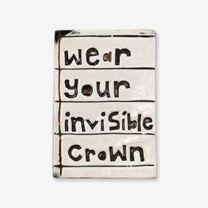 Ceramic Sculptural: Large Wall Tile | Wear Your Invisible Crown