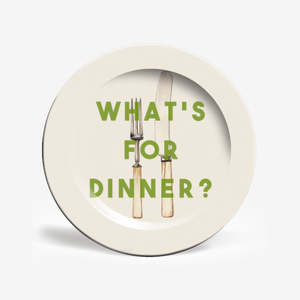What's For Dinner Plate | Large