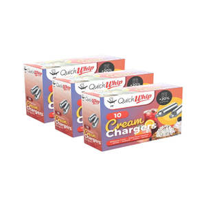Bulk Deals: QUICKWHIP PRO 9G! CREAM CHARGERS - 10 PACK X 3 (30 BULBS)