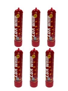 Cream Chargers: 6 x *NEW 2025* 700G LuxWhip Infusions N2O Cannister