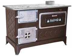 Products: Wood Burner Cooking and Heating Stove Brownish Red Woodburner Stoves