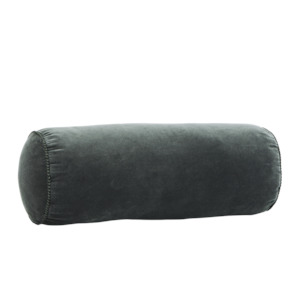 Cushions & Throws: *SPECIAL 30% OFF Velvet bolster cushion, olive green