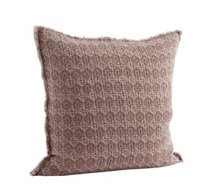 Cushions: Printed cushion cover, Greige/Raspberry, large