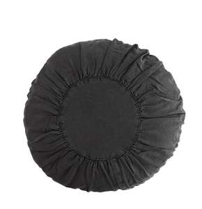 * SPECIAL 30% OFF Round Linen cushion, Charcoal