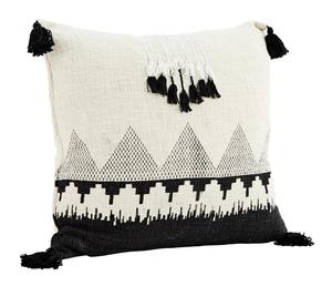 Madam Stoltz Printed cushion cover w/ tassels - SPECIAL