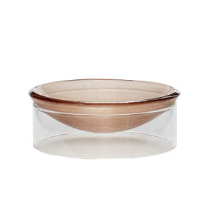 Accessories Gifts: Flow Glass Bowl, clear/brown