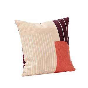 Cushions: * SPECIAL 20% OFF Axis Cushion with Fill, bordeaux/orange/white