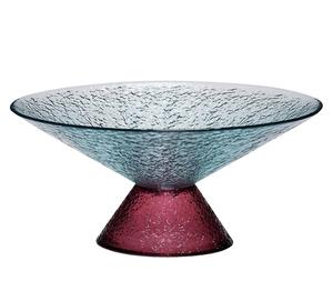 Vases: Bonbon Glass Bowl Large, Blue/Red