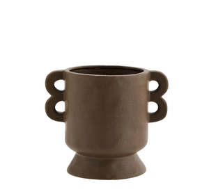 Vases: Stoneware vase, Dark brown