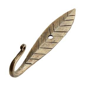 Hand Forged Brass Iron Leaf hook