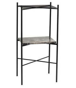 New Range Of Madam Stoltz: Niche Console Table, metal/marble/glass, black