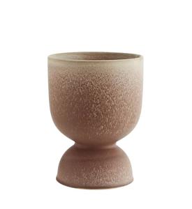 All: Stoneware Flower Pot speckled dark pink/powder brown