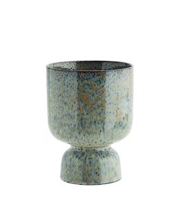 New Range Of Madam Stoltz: Speckled Stoneware flower pot, large