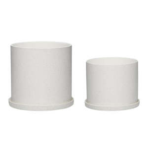 New Range Of Madam Stoltz: Blanc Pots (set of 2)