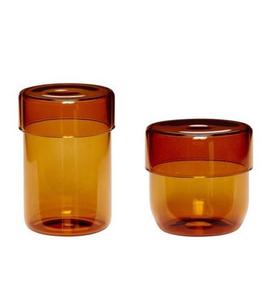 All: Pop Storage Jars Small Amber (set of 2)