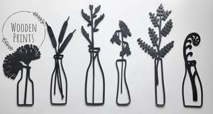 NZ Native Vases - set of 6