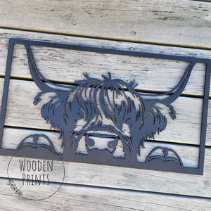 Products: Peeking Highland Cow
