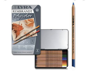 Lyra Polycolor Woodart Pencils 12pc Wood Grain Nz
