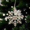 Snow Crystal Personalised Christmas Decoration Woodland Designs