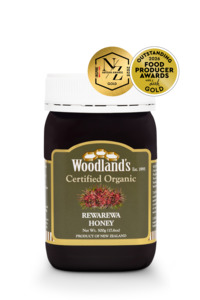 Products: Organic Rewarewa Honey - Woodland's Honey Certified Organic Manuka New Zealand