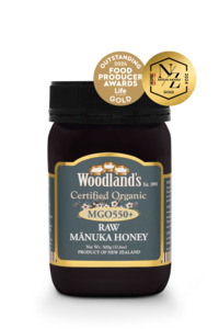 Products: MGO550+ Organic Raw Mānuka Honey (500g) - Woodland's Honey Certified Organic Manuka New Zealand