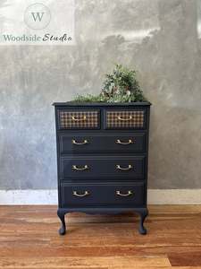 Bespoke Furniture: Midnight Geometric Tallboy