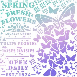 Ciao Bella Texture Stencil - Spring Fresh Flower