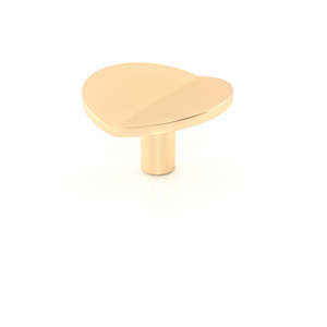 Handles: Knob - Arc Brushed Gold