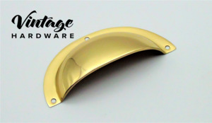 Polished Brass Draw Pull