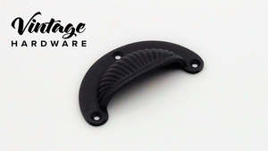 Matt Black Iron Fluted Draw Pull