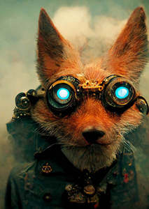 Mint Decoupage Papers: Future Fox - Mint Decoupage Paper