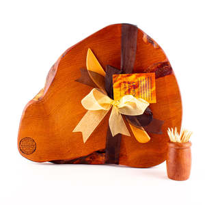 Ancient Kauri Rustic Natural Edge Board and Knife Set 1144